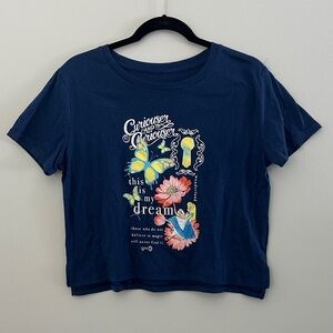 Disney Alice in Wonderland Crop Top size Large NEW